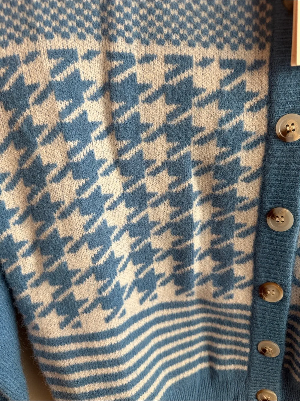 FRNCH Paris Elyanne Cardigan in Blue Azur - Picture 7 of 8